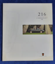 Lade das Bild in den Galerie-Viewer, Rover 216 Cabrio SE Sondermodell MJ 1996 - Prospekt Brochure 04.1995
