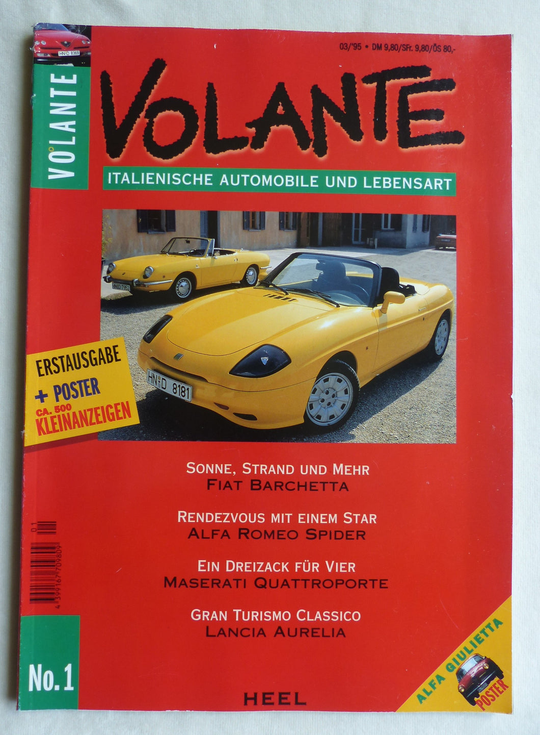 Volante Magazin Nr.1 3/1995 - italienische Autos Fiat Alfa Maserati Lancia Lambo