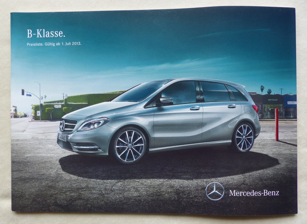 Mercedes-Benz B-Klasse B 250 - Preisliste MJ 2014 - Prospekt Brochure 07.2013