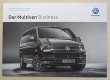 Lade das Bild in den Galerie-Viewer, VW Bus T6 Multivan Business MJ 2018 - Prospekt Brochure + Preisliste 06.2017
