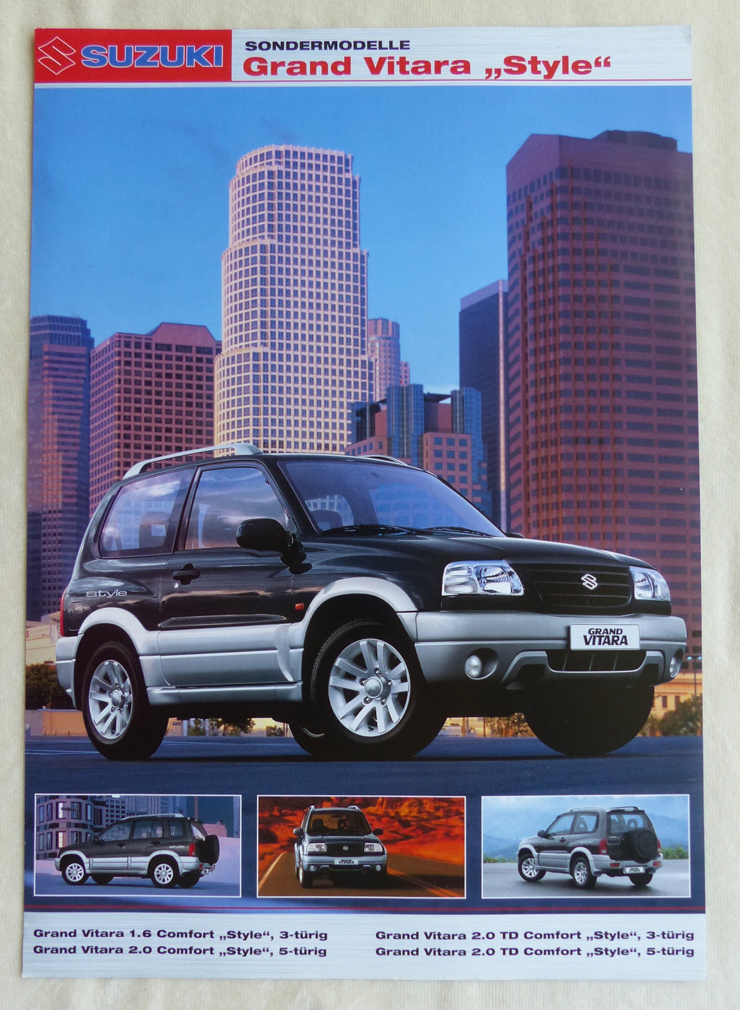 Suzuki Grand Vitara Style Sondermodelle MJ 2004 - Prospekt Brochure 02.2004