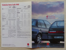 Lade das Bild in den Galerie-Viewer, Suzuki Swift 4WD Allrad - Prospekt Brochure 1990
