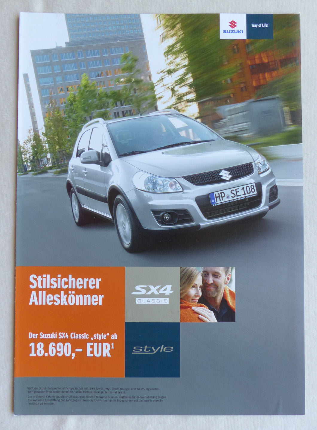 Suzuki SX4 Classic style Sondermodell MJ 2014 - Prospekt Brochure 05.2013