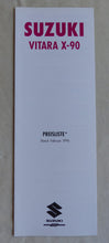 Lade das Bild in den Galerie-Viewer, Suzuki Vitara X-90 MJ 1996 - Prospekt Brochure + Preisliste 02.1996
