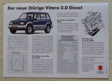 Lade das Bild in den Galerie-Viewer, Suzuki Vitara 5-Türer 2.0 Diesel MJ 1996 - Prospekt Brochure 1995
