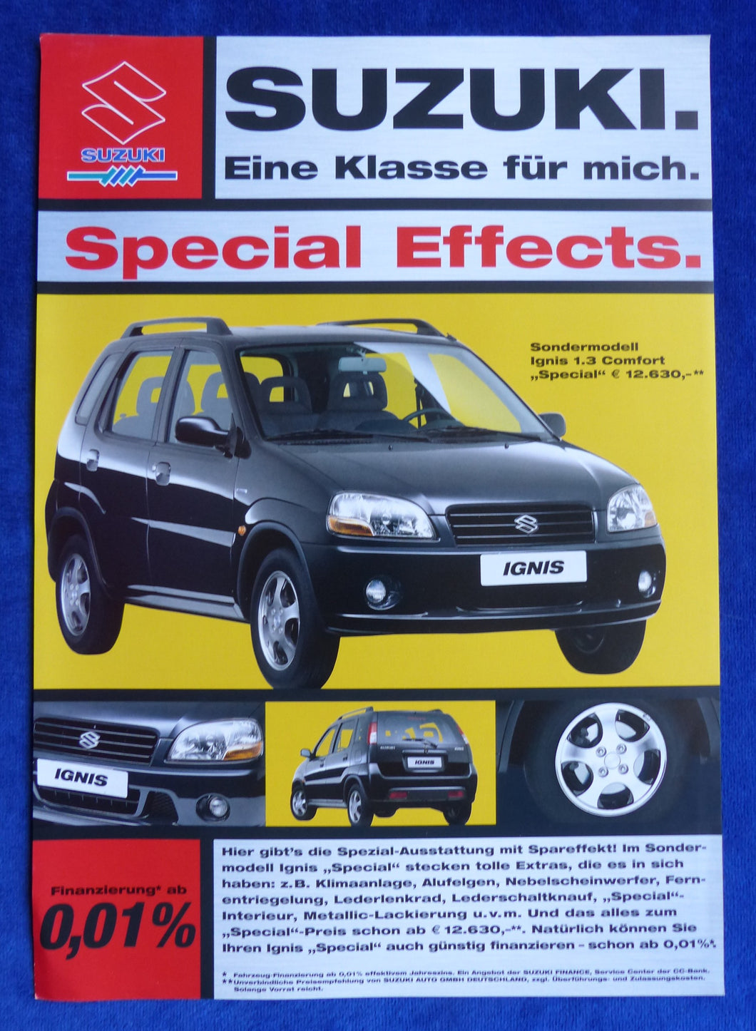 Suzuki Ignis Special Sondermodell MJ 2003 - Prospekt Brochure 02.2003