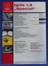 Lade das Bild in den Galerie-Viewer, Suzuki Ignis Special Sondermodell MJ 2003 - Prospekt Brochure 02.2003
