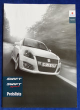 Lade das Bild in den Galerie-Viewer, Suzuki Swift &amp; Swift Sport MJ 2013 - Prospekt Brochure + Preisliste 05.2012
