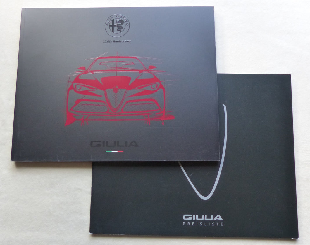 Alfa Romeo Giulia 110th Anniversary MJ 2021 - Prospekt + Preisliste 03.2020