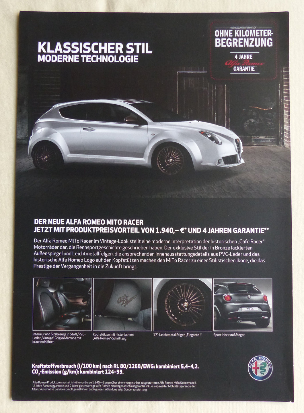 Alfa Romeo MiTo Racer Sondermodell MJ 2016 - Prospekt Brochure 08.2015