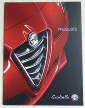 Lade das Bild in den Galerie-Viewer, Alfa Romeo Giulietta - Preisliste MJ 2015 - Prospekt Brochure 08.2014
