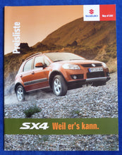 Lade das Bild in den Galerie-Viewer, Suzuki SX4 - Preisliste MJ 2007 - Prospekt Brochure 04.2006
