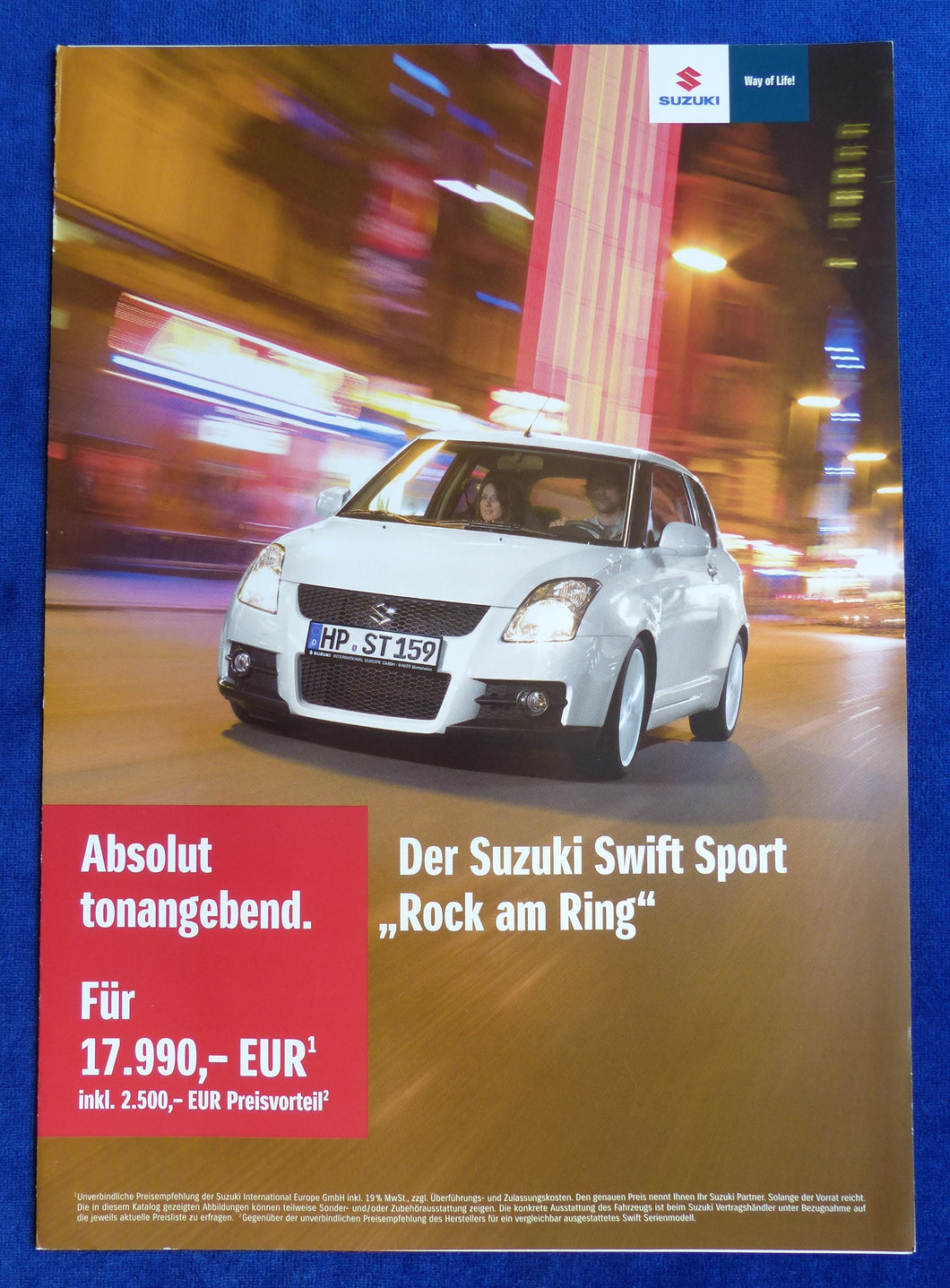Suzuki Swift Sport Rock am Ring Sondermodell MJ 2010 - Prospekt Brochure 03.2010