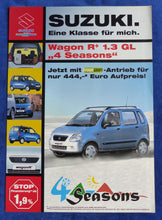 Lade das Bild in den Galerie-Viewer, Suzuki Wagon R+ 4 Seasons Sondermodell MJ 2003 - Prospekt Brochure 09.2002

