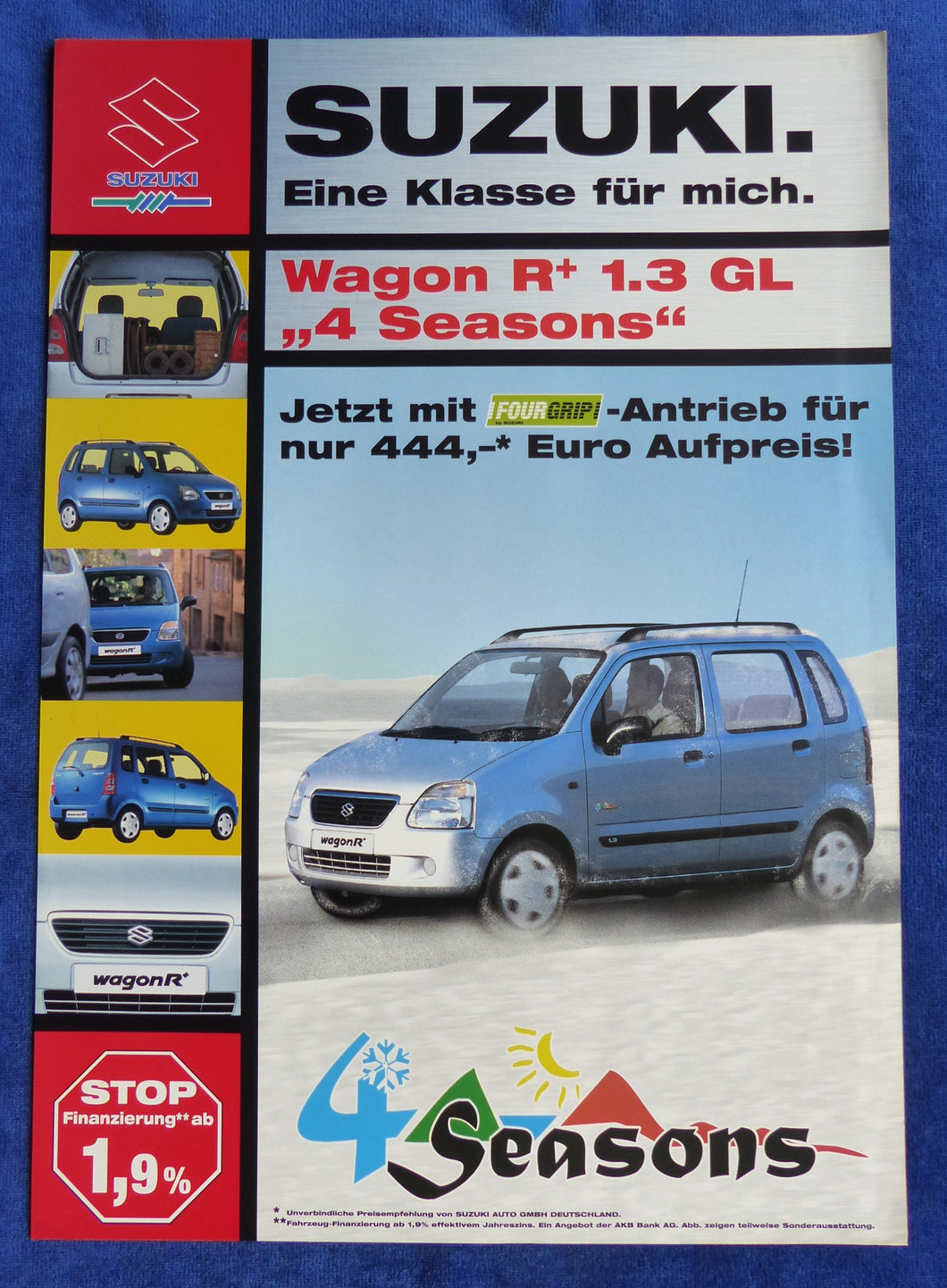 Suzuki Wagon R+ 4 Seasons Sondermodell MJ 2003 - Prospekt Brochure 09.2002
