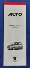 Lade das Bild in den Galerie-Viewer, Suzuki Alto - Preisliste MJ 2003 - Prospekt Brochure 06.2002

