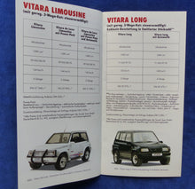 Lade das Bild in den Galerie-Viewer, Suzuki Vitara SJ Samurai Swift Carry - Preisliste MJ 1992 - Prospekt 09.1991
