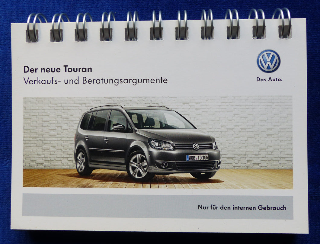 VW Touran Argumente Verkauf intern MJ 2011 - Prospekt Brochure 05.2010