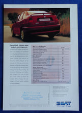 Lade das Bild in den Galerie-Viewer, Seat Cordoba TDI MJ 1997 - Prospekt Brochure 10.1996
