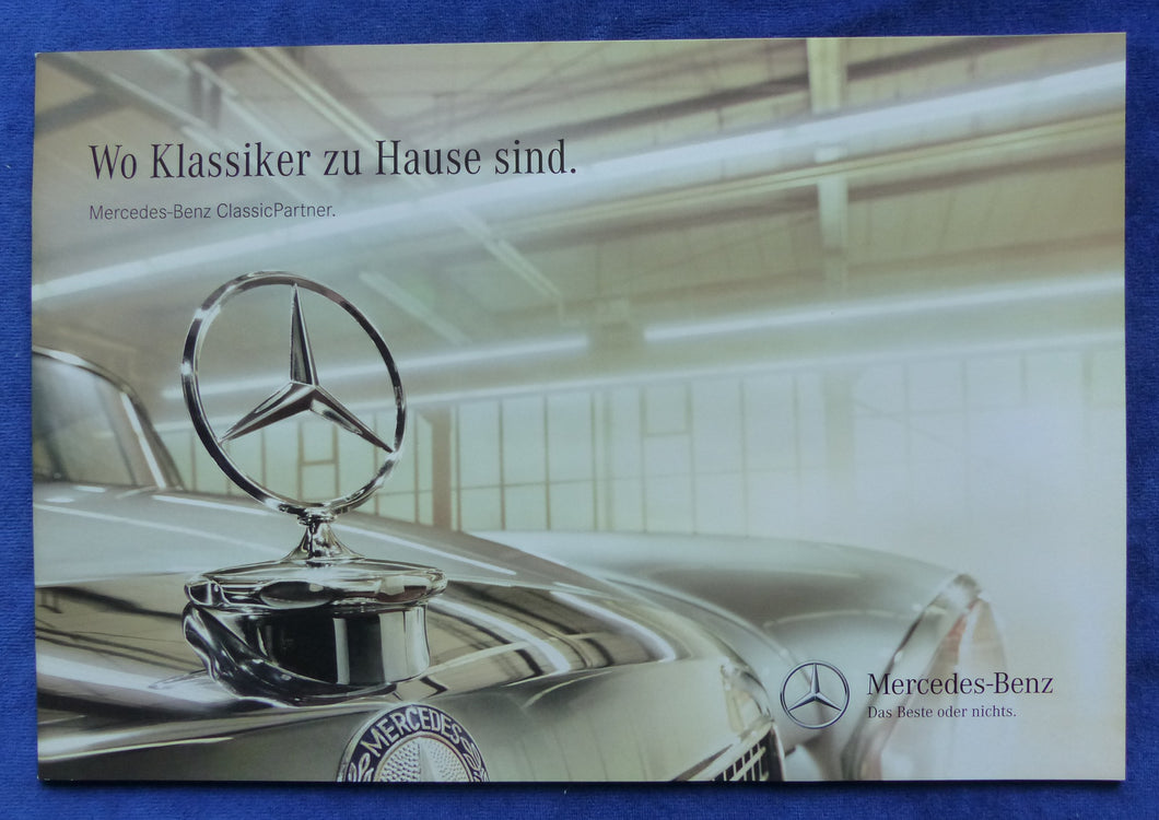Mercedes-Benz & Brabus ClassicPartner Oldtimer Restaurierung - Prospekt Brochure