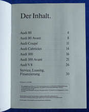 Lade das Bild in den Galerie-Viewer, Audi 80 Coupe Cabrio 100 V8 - Preisliste MJ 1993 - Prospekt Brochure 09.1992
