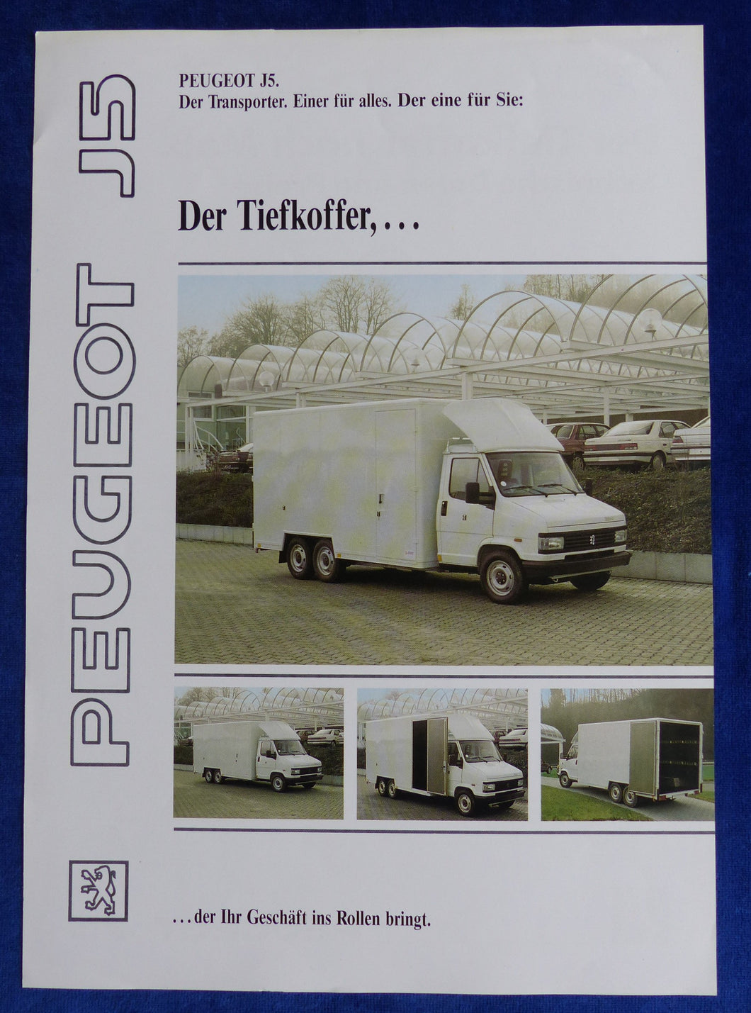 Peugeot J5 Transporter Tiefkoffer MJ 1992 - Prospekt Brochure 02.1992