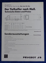 Lade das Bild in den Galerie-Viewer, Peugeot J5 Transporter Tiefkoffer MJ 1992 - Prospekt Brochure 02.1992
