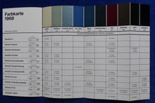 Lade das Bild in den Galerie-Viewer, Renault Farbkarte 1968 4 8 10 16 Dauphine Gordini - Prospekt Brochure 03.1968
