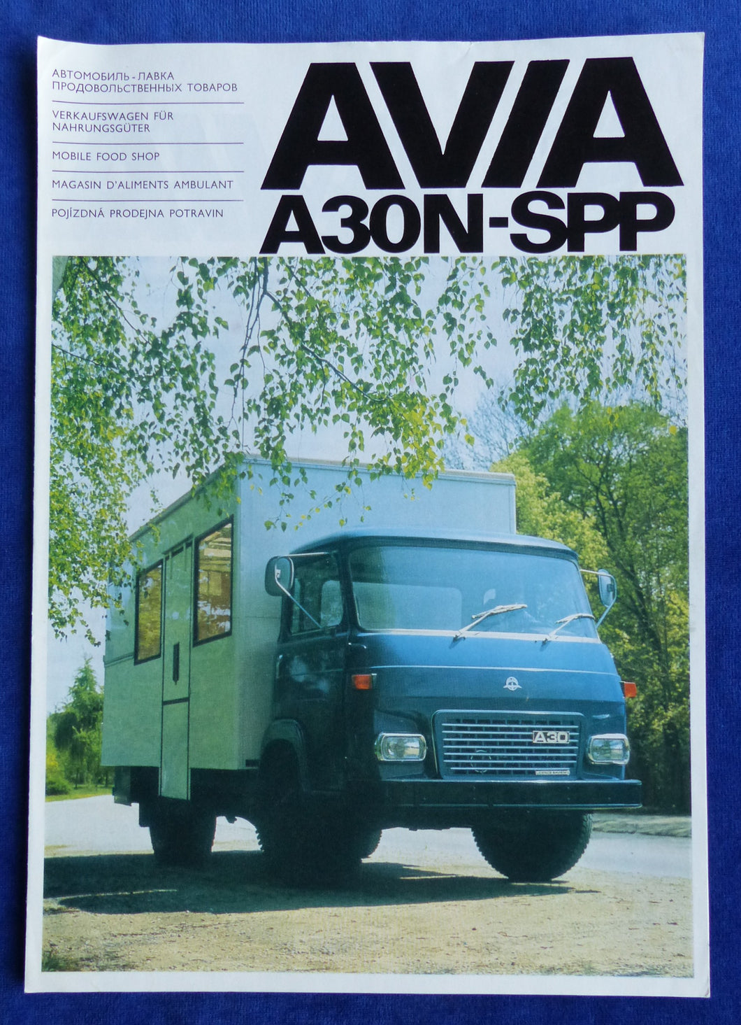 AVIA A30N-SPP Verkaufswagen Nahrungsgüter - Prospekt Brochure 80er Tschechien