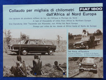 Lade das Bild in den Galerie-Viewer, Fiat 1800 Prototyp Erprobung - Prospekt Brochure 1959
