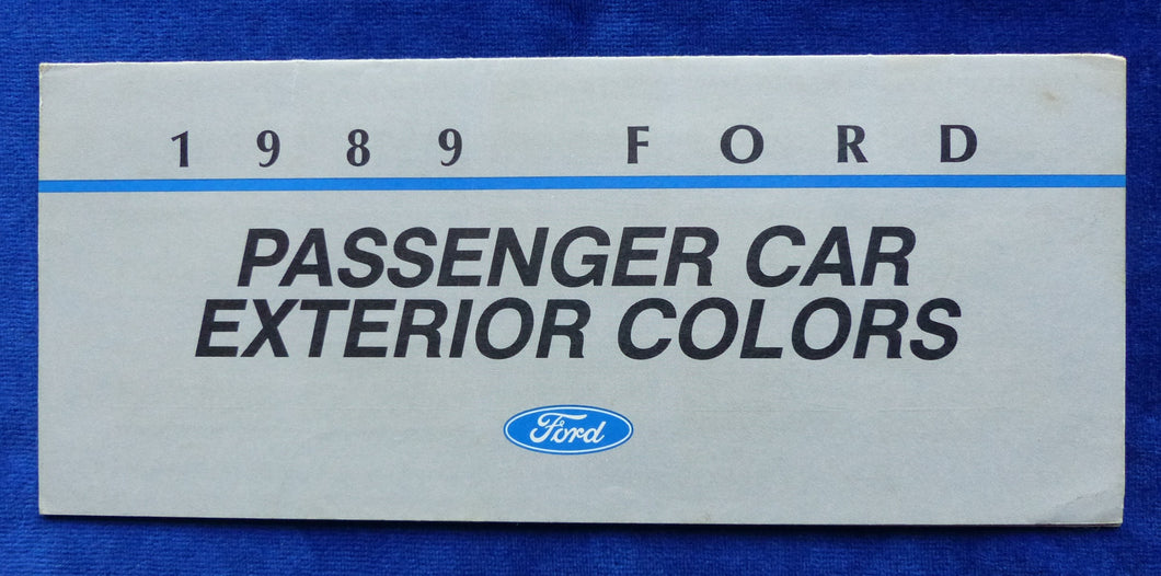 Ford 1989 Passenger Cars Exterior Colors - US-Prospekt Brochure 1998 USA