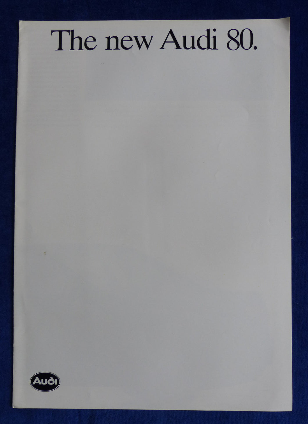 Audi 80 quattro MJ 1987 - Prospekt Brochure 08.1986 englisch