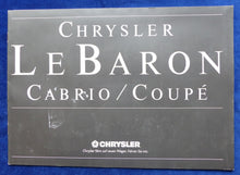 Lade das Bild in den Galerie-Viewer, Chrysler Le Baron Cabrio Coupe MJ 1989 - Prospekt 05.1988 deutsch
