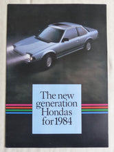 Lade das Bild in den Galerie-Viewer, Honda 1984 Accord Jazz Civic CRX Prelude - UK-Prospekt Brochure 1983 England

