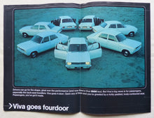 Lade das Bild in den Galerie-Viewer, Vauxhall Viva 4-door - GB-Prospekt Brochure England 1970
