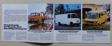 Lade das Bild in den Galerie-Viewer, Mercedes Transporter Pritsche Kasten Kombi - Prospekt Brochure 70er Österreich
