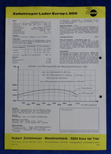 Lade das Bild in den Galerie-Viewer, Zettelmeyer Lader Europ L 500 Maulschaufel - Prospekt Brochure 1966
