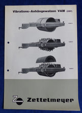 Lade das Bild in den Galerie-Viewer, Zettelmeyer Vibrations-Anhängewalzen VAM - Prospekt Brochure 02.1973
