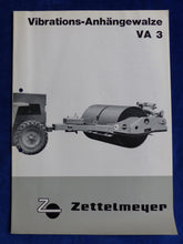 Lade das Bild in den Galerie-Viewer, Zettelmeyer Vibrations-Anhängewalze VA 3 - Prospekt Brochure 1971

