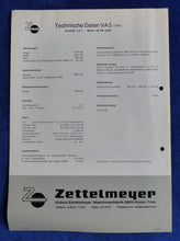 Lade das Bild in den Galerie-Viewer, Zettelmeyer Vibrations-Anhängewalze VA 3 - Prospekt Brochure 1971
