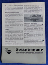 Lade das Bild in den Galerie-Viewer, Zettelmeyer Vibrations-Anhängewalzen VAS - Prospekt Brochure 70er
