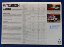 Lade das Bild in den Galerie-Viewer, Mitsubishi L200 Kehrmaschine MJ 1994 - Prospekt Brochure 09.1993
