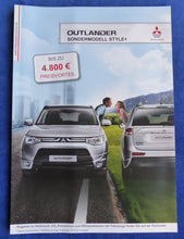 Lade das Bild in den Galerie-Viewer, Mitsubishi Outlander Style+ Sondermodell MJ 2014 - Prospekt Brochure 06.2013

