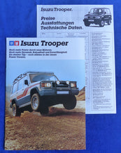 Lade das Bild in den Galerie-Viewer, Isuzu Trooper Wagon Canvas MJ 1988 - Prospekt Brochure + Preisliste 04.1988
