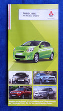 Lade das Bild in den Galerie-Viewer, Mitsubishi PKW Modellprogramm - Preisliste MJ 2014 - Prospekt Brochure 07.2013
