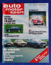 Lade das Bild in den Galerie-Viewer, Auto Motor Sport Heft 15/1982 - BMW 7er Daimler Mercedes VW Golf GTI Morgan
