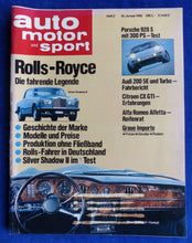 Lade das Bild in den Galerie-Viewer, Auto Motor Sport Heft 2/1980 - Rolls-Royce Porsche 928 Audi 200 Citröen Alfa
