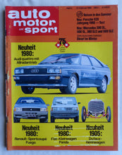 Lade das Bild in den Galerie-Viewer, Auto Motor Sport Heft 5/1980 - Audi quattro Renault Fuego Fiat Panda Porsche 928
