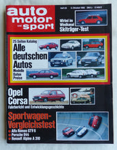 Lade das Bild in den Galerie-Viewer, Auto Motor Sport Heft 20/1982 - Opel Corsa Alfa Romeo GTV Porsche 944 Renault
