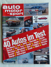 Lade das Bild in den Galerie-Viewer, Auto Motor Sport Heft 25/1980 - Alfa Audi BMW Jaguar Mercedes Porsche Triumph
